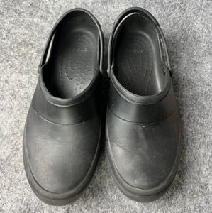 Crocs Mercy clogs women's 9 black rubber slip-on slingback shoes waterproof